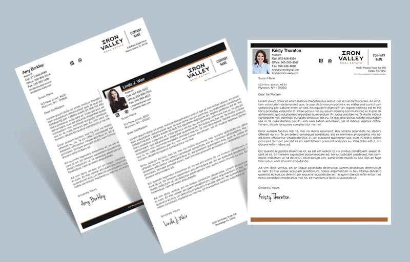 Iron Valley Real Estate Letterheads - Custom Letterhead Stationery for Realtors | BestPrintBuy.com