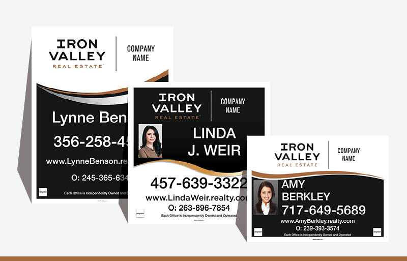 Iron Valley Real Estate Signs - IVRE Approved Vendor Signs for Realtors | BestPrintBuy.com
