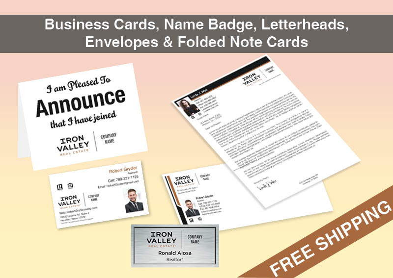Iron Valley Real Estate BC Agent Package - Iron Valley approved vendor personalized business cards| BestPrintBuy.com