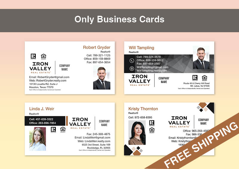 Iron Valley Real Estate Gold Agent Package - Iron Valley approved vendor personalized business cards, letterhead, envelopes and note cards | BestPrintBuy.com
