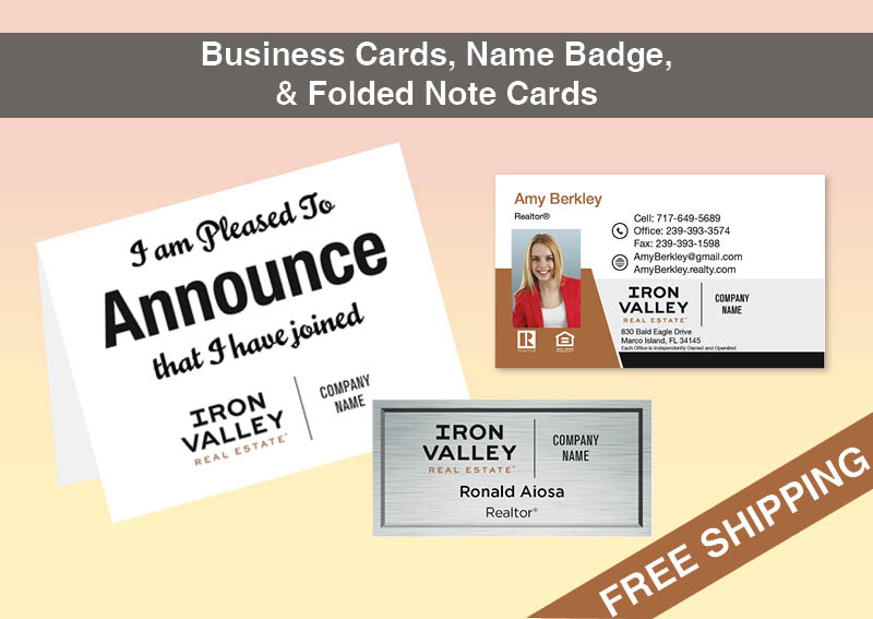 Iron Valley Real Estate BC Agent Package - Iron Valley approved vendor personalized business cards| BestPrintBuy.com