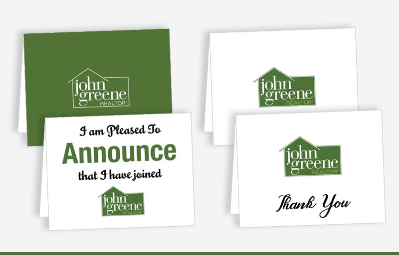 John Greene Realtor Real Estate Blank Folded Note Cards -  stationery | BestPrintBuy.com