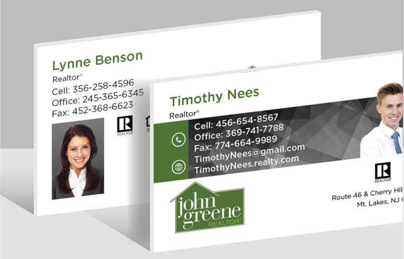 John Greene Realtor Real Estate Ultra Thick Business Cards - Thick Stock & Matte Finish Business Cards for Realtors | BestPrintBuy.com