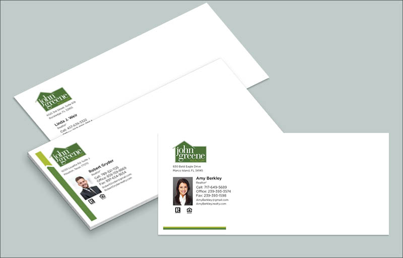 John Greene Realtor Real Estate #10 Envelopes - Custom #10 Envelopes Stationery for Realtors | BestPrintBuy.com