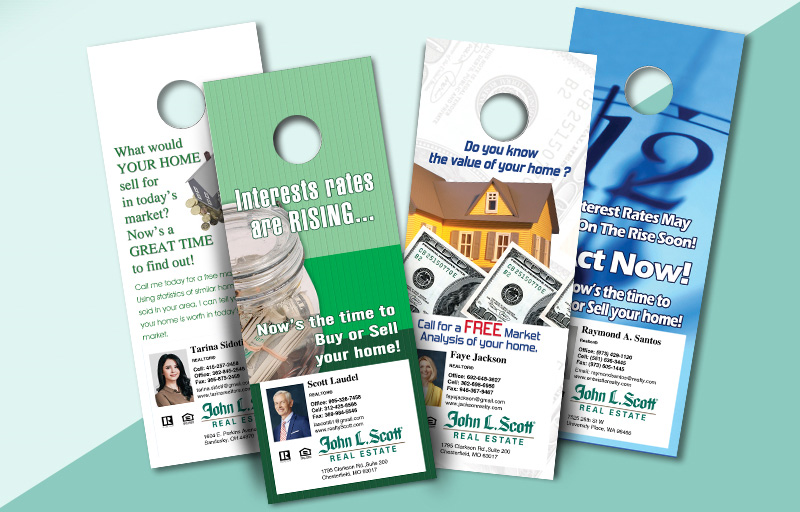 John L.Scott One-Sided Door Hangers: Marketing/Farming - John L.Scott  Gloss Door Knockers for Realtors | BestPrintBuy.com