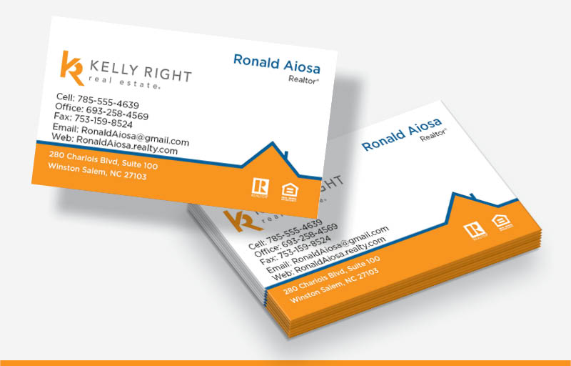 Kelly Right Real Estate Real Estate Business Cards Without Photo - Kelly Right Real Estate  marketing materials | BestPrintBuy.com