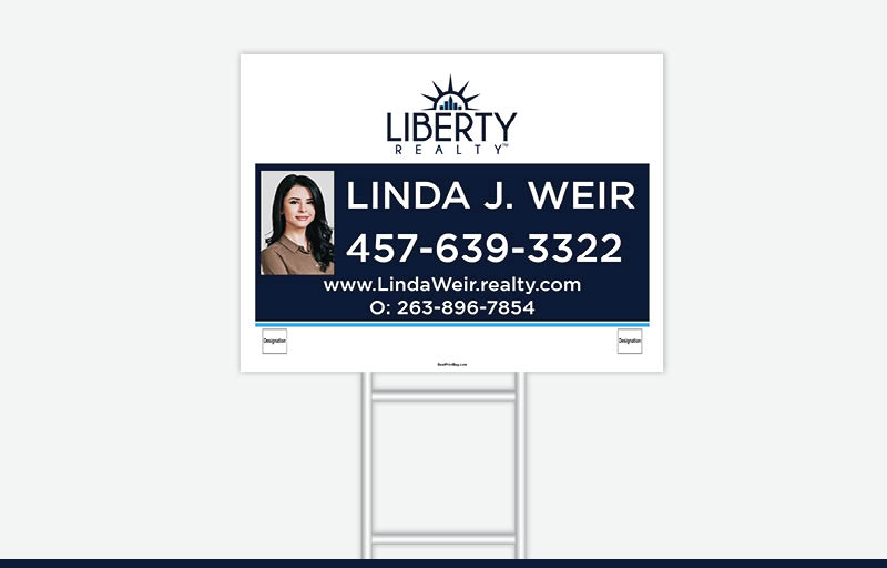 Liberty Realty Real Estate Signs - LIR Signs for Realtors | BestPrintBuy.com