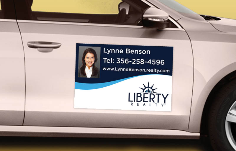 Liberty Realty Real Estate 12 x 18 with Photo Car Magnets - Custom car magnets for realtors | BestPrintBuy.com