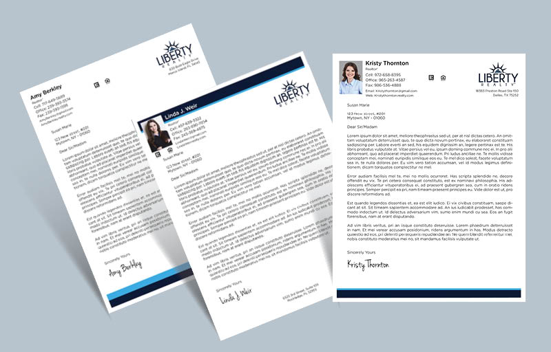Liberty Realty Real Estate Letterheads - Custom Letterhead Stationery for Realtors | BestPrintBuy.com