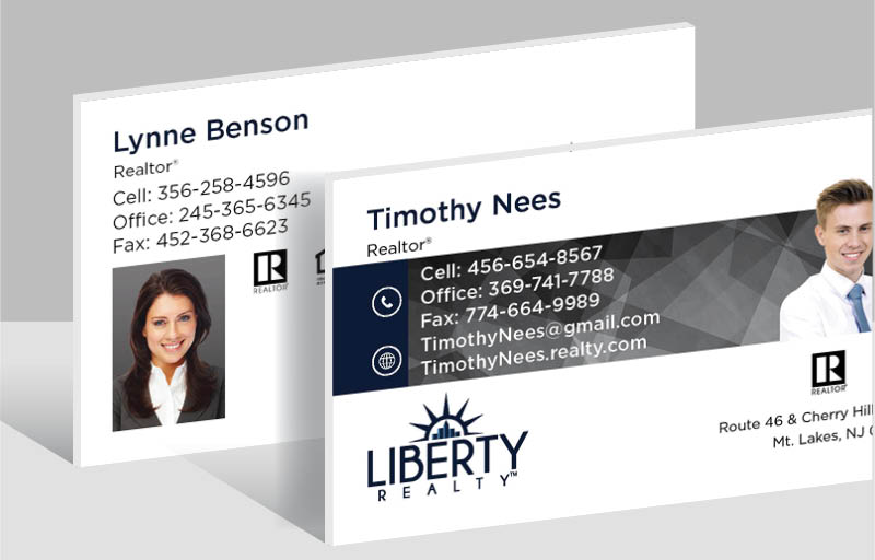 Liberty Realty Real Estate Ultra Thick Business Cards - Thick Stock & Matte Finish Business Cards for Realtors | BestPrintBuy.com