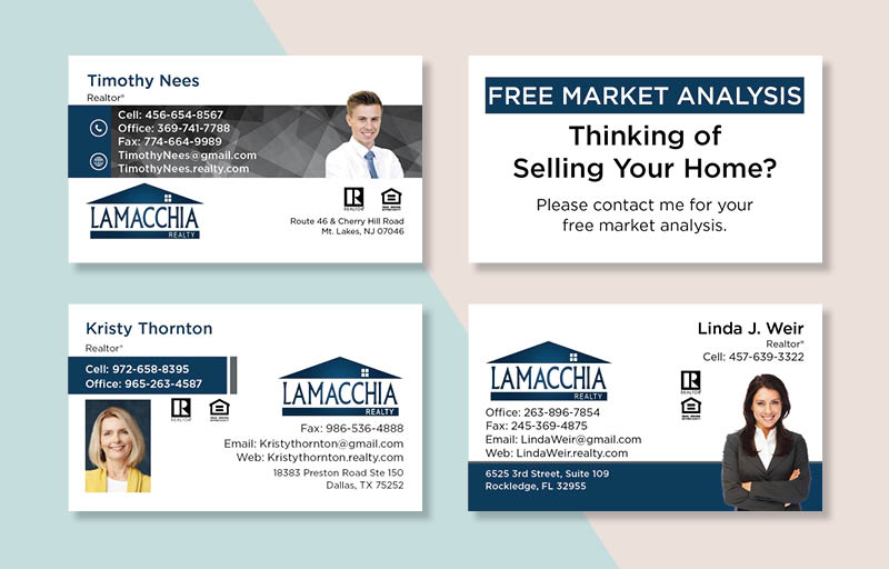 Lamacchia Realty Real Estate Business Card Magnets - magnets with photo and contact info | BestPrintBuy.com
