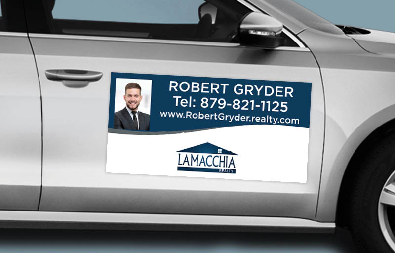 Lamacchia Realty Real Estate 12 x 24 with Photo Car Magnets - Custom car magnets for realtors | BestPrintBuy.com
