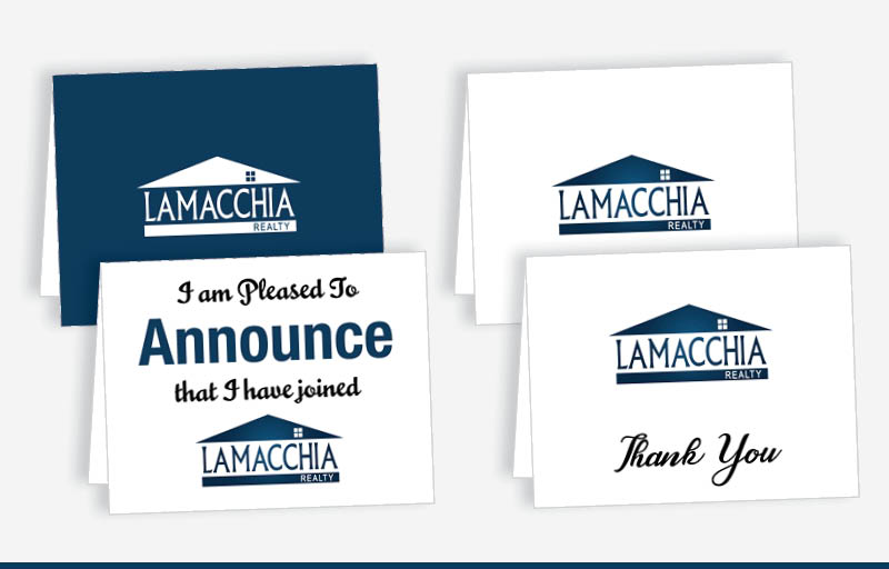 Lamacchia Realty Real Estate Blank Folded Note Cards -  stationery | BestPrintBuy.com