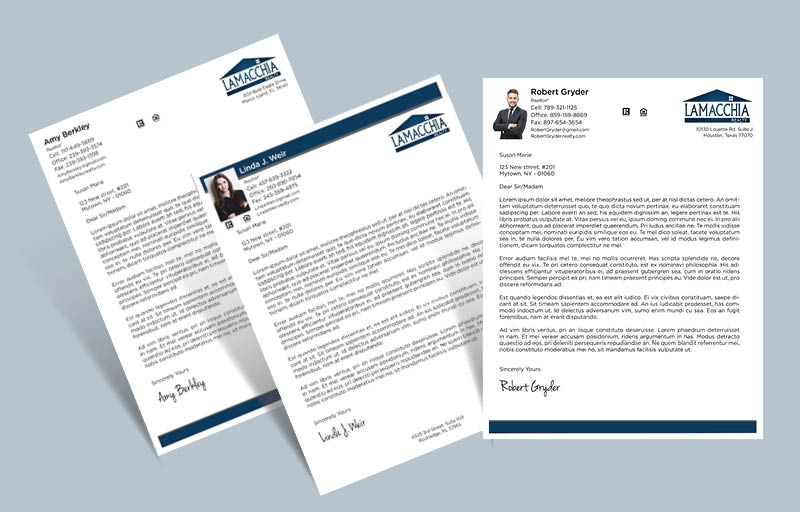 Lamacchia Realty Real Estate Letterheads - Custom Letterhead Stationery for Realtors | BestPrintBuy.com