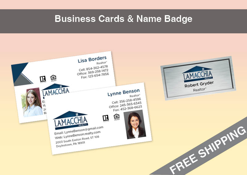 Lamacchia Realty Real Estate Silver Agent Package - Lamacchia Realty approved vendor personalized business cards, letterhead, envelopes and note cards | BestPrintBuy.com