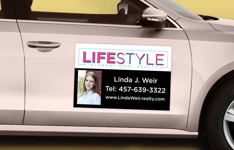 LIFESTYLE International Realty Real Estate 12 x 18 with Photo Car Magnets - Custom car magnets for realtors | BestPrintBuy.com