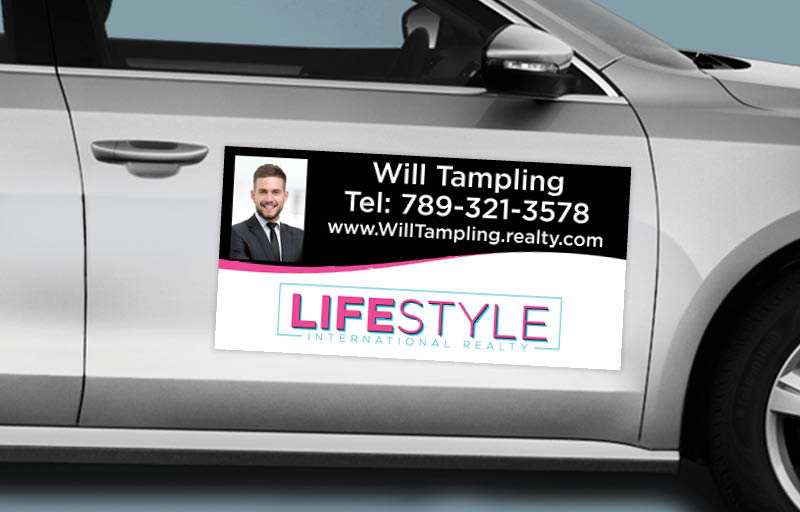 LIFESTYLE International Realty Real Estate 12 x 24 with Photo Car Magnets - Custom car magnets for realtors | BestPrintBuy.com