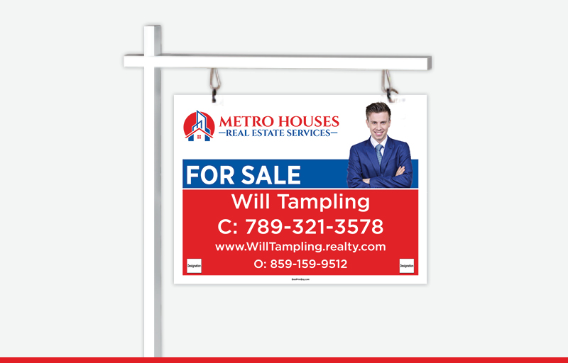 Metro Houses Real Estate Signs -  Signs for Realtors | BestPrintBuy.com