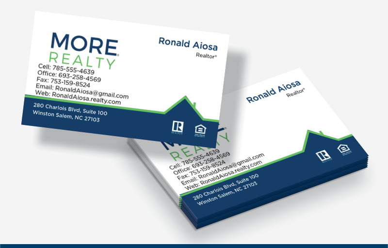 More Realty Real Estate Business Cards Without Photo - More Realty  marketing materials | BestPrintBuy.com