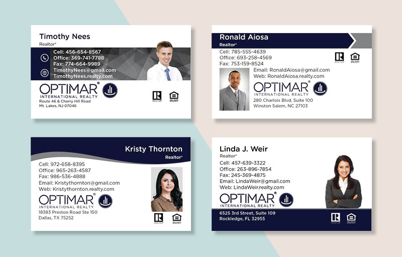 Optimar International Real Estate Business Card Magnets - magnets with photo and contact info | BestPrintBuy.com