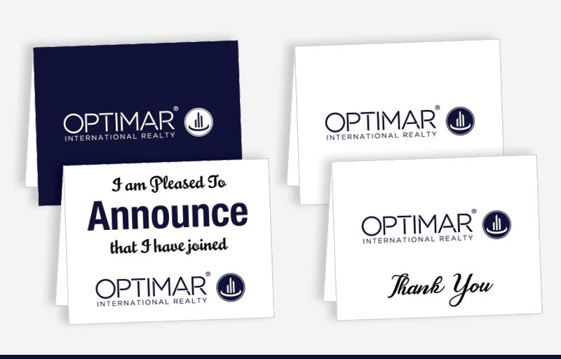 Optimar International Real Estate Blank Folded Note Cards -  stationery | BestPrintBuy.com