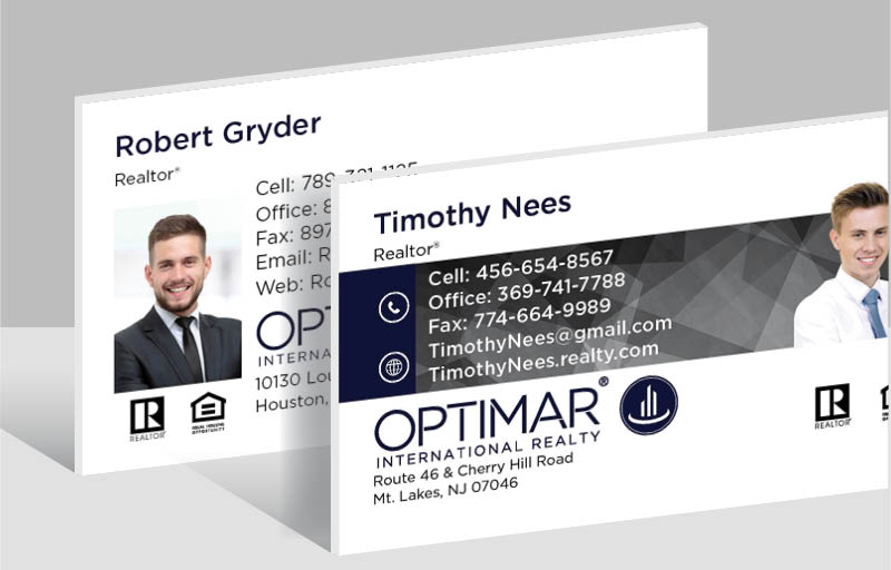 Optimar International Real Estate Ultra Thick Business Cards - Thick Stock & Matte Finish Business Cards for Realtors | BestPrintBuy.com
