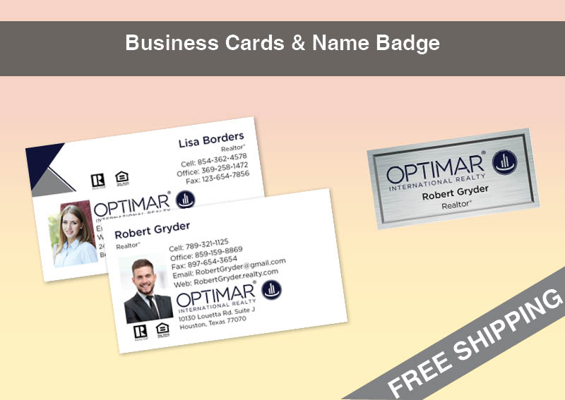Optimar International Real Estate Silver Agent Package - Optimar International approved vendor personalized business cards, letterhead, envelopes and note cards | BestPrintBuy.com