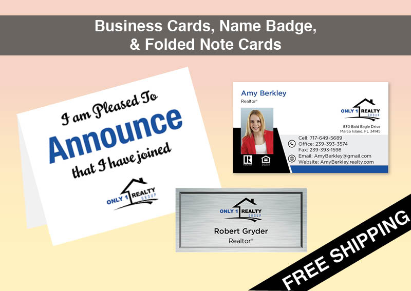 Only 1 Realty Group Real Estate BC Agent Package - Only 1 Realty Group approved vendor personalized business cards| BestPrintBuy.com
