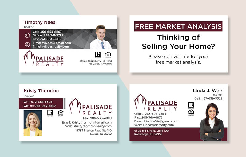 Palisade Realty Real Estate Business Card Magnets - magnets with photo and contact info | BestPrintBuy.com
