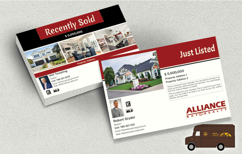 Alliance Bay Realty Real Estate Postcards (Delivered to you) - Alliance Bay Realty postcard templates | BestPrintBuy.com