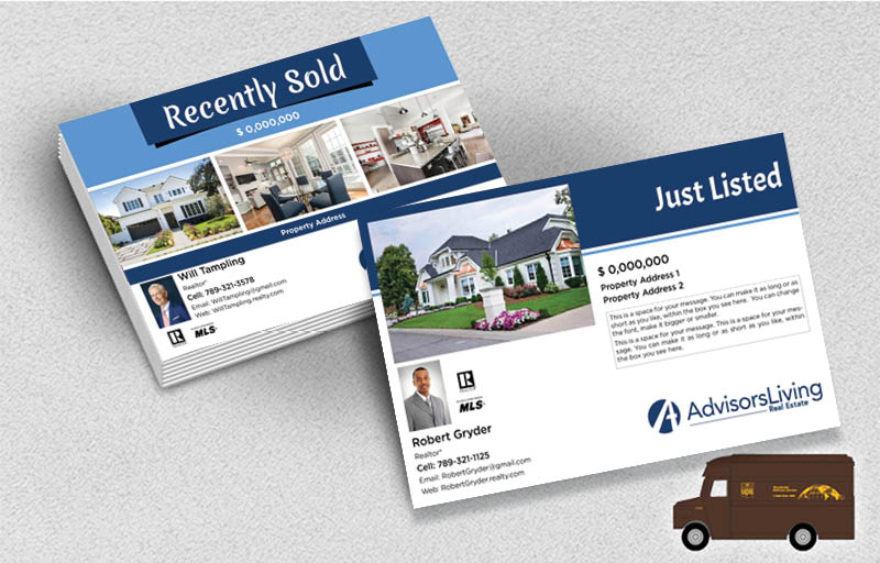 Advisors Living Real Estate Postcards (Delivered to you) - Advisors Living postcard templates | BestPrintBuy.com