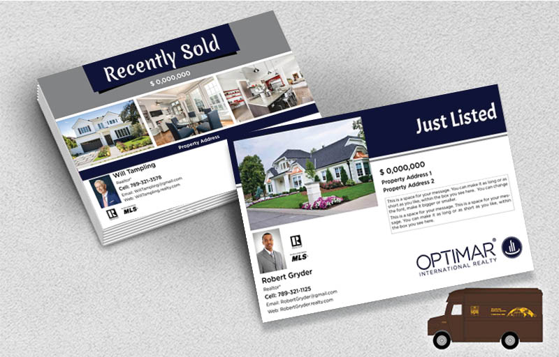 Optimar International Real Estate Postcards (Delivered to you) - Optimar International postcard templates | BestPrintBuy.com