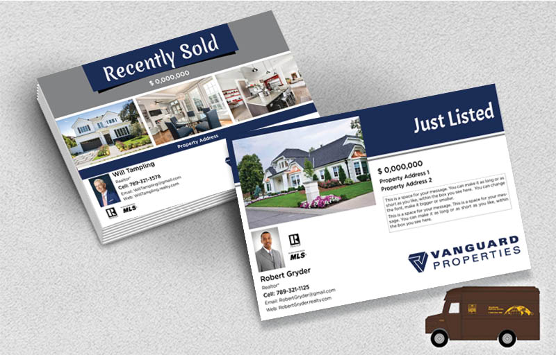 Vanguard Properties Real Estate Postcards (Delivered to you) - Vanguard Properties postcard templates | BestPrintBuy.com