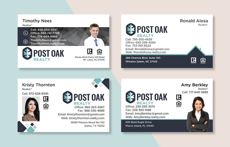Post Oak Realty Real Estate Business Card Magnets - magnets with photo and contact info | BestPrintBuy.com