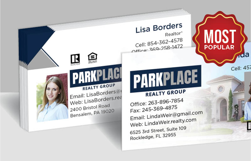 Park Place Realty Group Real Estate Standard Business Cards - Standard & Rounded Corner Business Cards for Realtors | BestPrintBuy.com