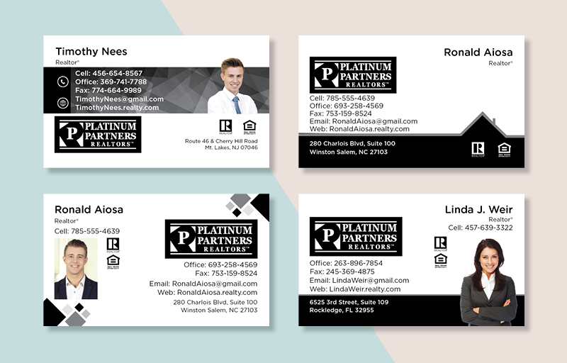 Platinum Partners Realtors Real Estate Business Card Magnets - magnets with photo and contact info | BestPrintBuy.com