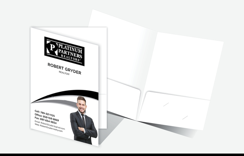 Platinum Partners Realtors Econo Presentation Folders - custom folders | BestPrintBuy.com