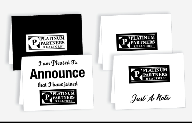 Platinum Partners Realtors Real Estate Blank Folded Note Cards -  stationery | BestPrintBuy.com