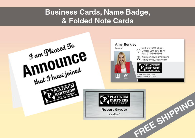 Platinum Partners Realtors Real Estate BC Agent Package - Platinum Partners Realtors approved vendor personalized business cards| BestPrintBuy.com