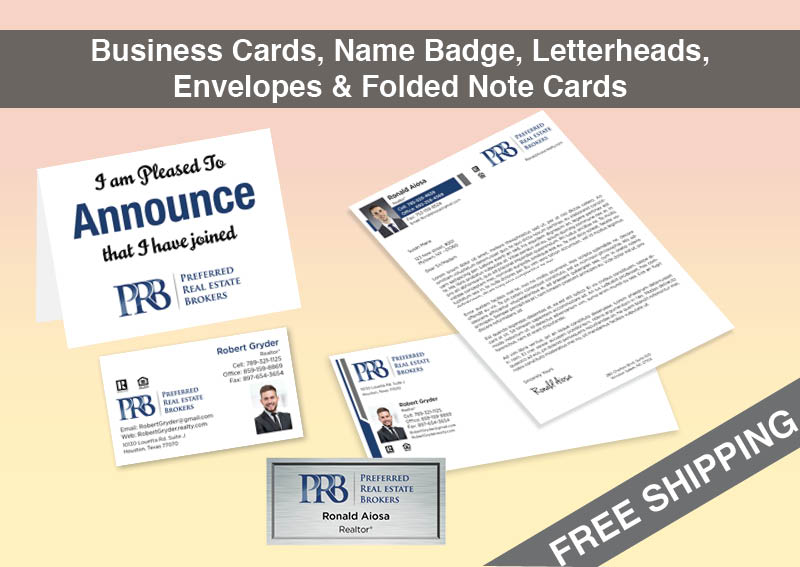 Preferred Real Estate Brokers Real Estate BC Agent Package - Preferred Real Estate Brokers approved vendor personalized business cards| BestPrintBuy.com