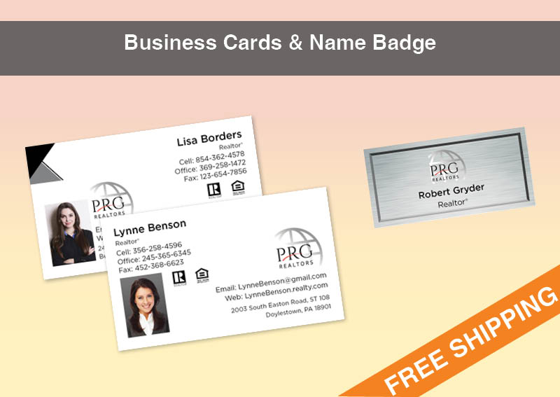 PRG Realtors Real Estate Silver Agent Package - PRG Realtors approved vendor personalized business cards, letterhead, envelopes and note cards | BestPrintBuy.com