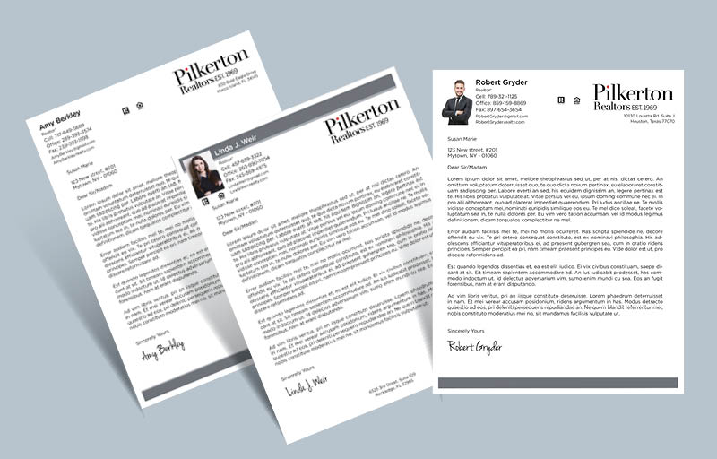 Pilkerton Realtors Real Estate Letterheads - Custom Letterhead Stationery for Realtors | BestPrintBuy.com