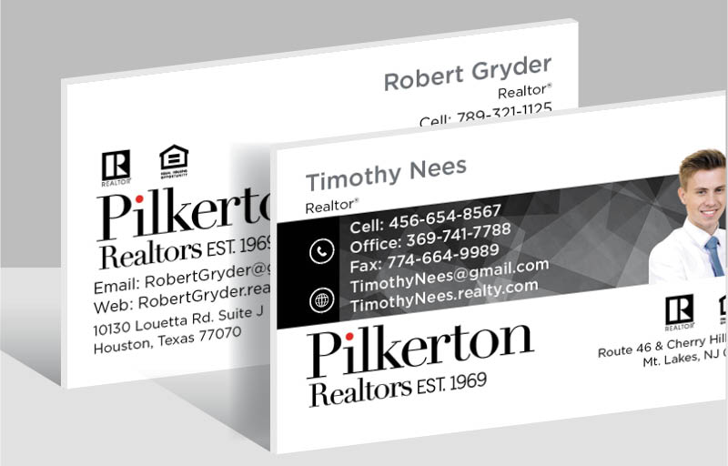 Pilkerton Realtors Real Estate Ultra Thick Business Cards - Thick Stock & Matte Finish Business Cards for Realtors | BestPrintBuy.com