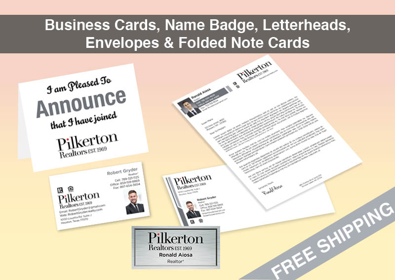 Pilkerton Realtors Real Estate BC Agent Package - Pilkerton Realtors approved vendor personalized business cards| BestPrintBuy.com
