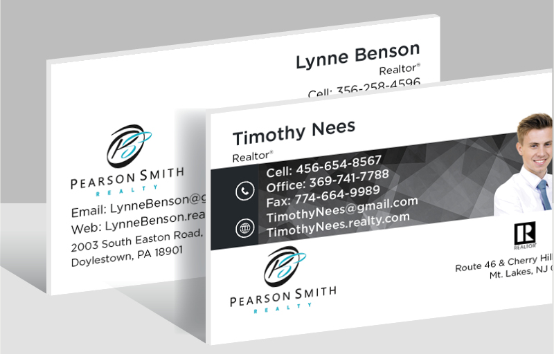Pearson Smith Realty Real Estate Ultra Thick Business Cards - Thick Stock & Matte Finish Business Cards for Realtors | BestPrintBuy.com