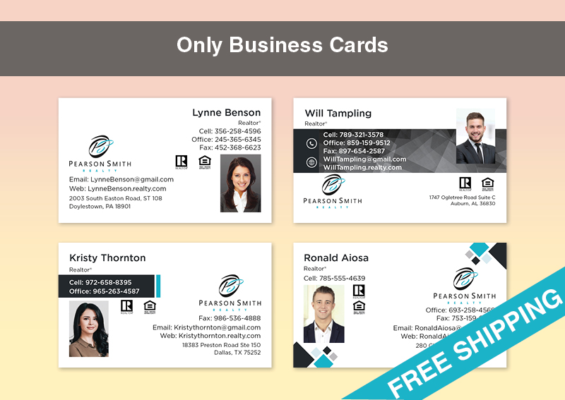 Pearson Smith Realty Real Estate Gold Agent Package - Pearson Smith Realty approved vendor personalized business cards, letterhead, envelopes and note cards | BestPrintBuy.com