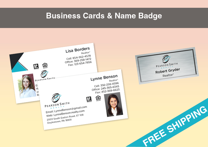 Pearson Smith Realty Real Estate Silver Agent Package - Pearson Smith Realty approved vendor personalized business cards, letterhead, envelopes and note cards | BestPrintBuy.com