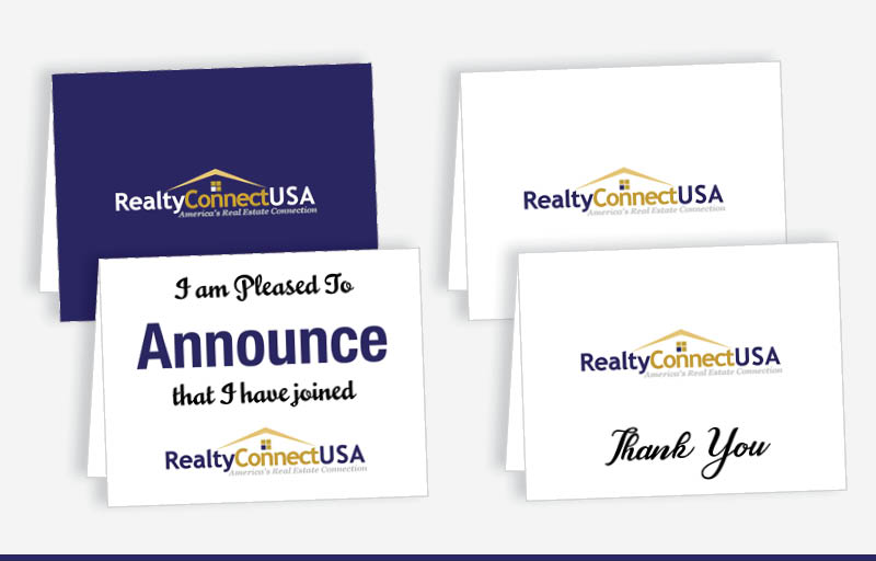 Realty Connect USA Real Estate Blank Folded Note Cards -  stationery | BestPrintBuy.com