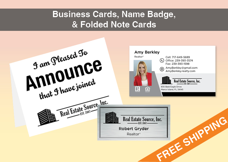 Real Estate Source Inc Real Estate BC Agent Package - Real Estate Source Inc approved vendor personalized business cards| BestPrintBuy.com