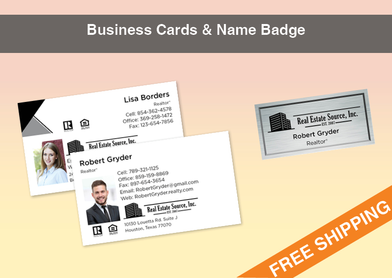 Real Estate Source Inc Real Estate Silver Agent Package - Real Estate Source Inc approved vendor personalized business cards, letterhead, envelopes and note cards | BestPrintBuy.com